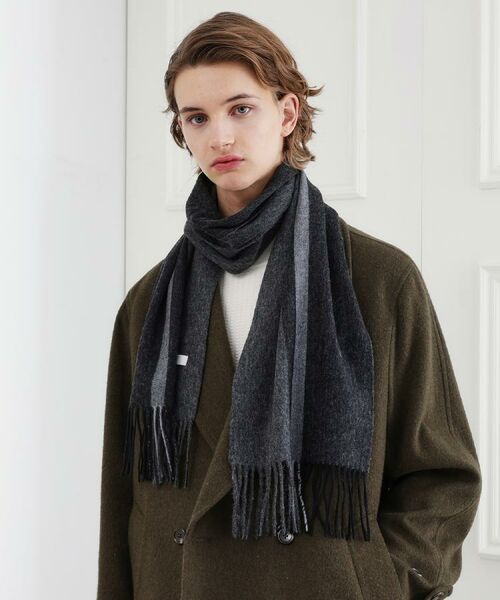 TAKEO KIKUCHI / タケオキクチ マフラー・ショール・スヌード・ストール | カシミヤブレンドパネルマフラー | 詳細15