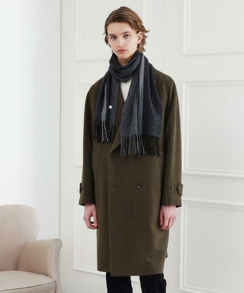TAKEO KIKUCHI / タケオキクチ マフラー・ショール・スヌード・ストール | カシミヤブレンドパネルマフラー | 詳細16