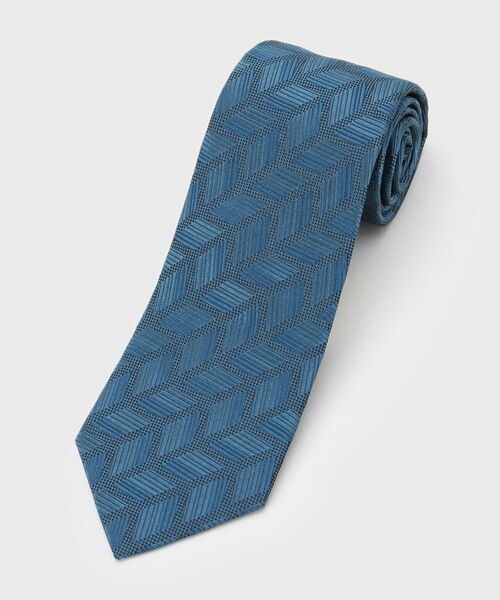 TAKEO KIKUCHI / タケオキクチ ネクタイ | 【縁起の良いネクタイ】PNJ矢羽根ストライプネクタイ（グリーン(322)）