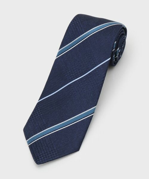 TAKEO KIKUCHI / タケオキクチ ネクタイ | 【縁起の良いネクタイ】PNJ番千鳥グレンプレイドネクタイ（ネイビー(394)）