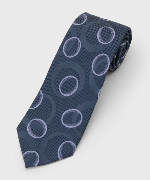 TAKEO KIKUCHI / タケオキクチ ネクタイ | 【縁起の良いネクタイ】PNJ 巴（ともえ）紋ジオメトリックネクタイ（グレー(512)）