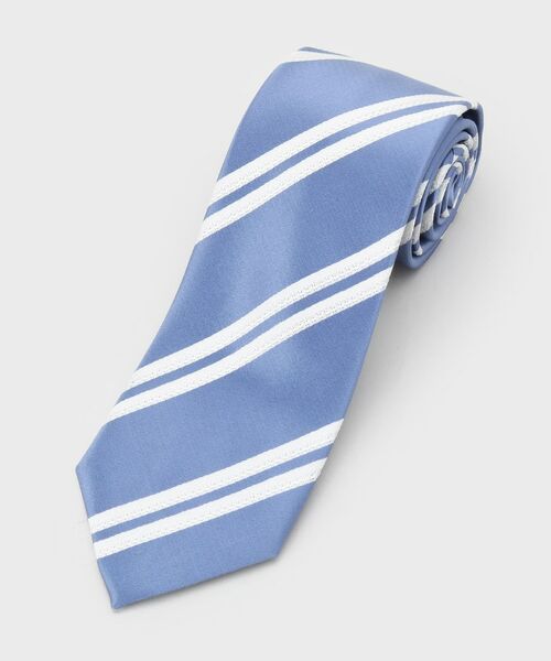TAKEO KIKUCHI / タケオキクチ ネクタイ | 【タンザワシルク】フレスコストライプ（ブルー(391)）