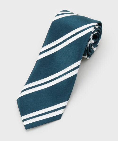TAKEO KIKUCHI / タケオキクチ ネクタイ | 【タンザワシルク】フレスコストライプ（グリーン(322)）