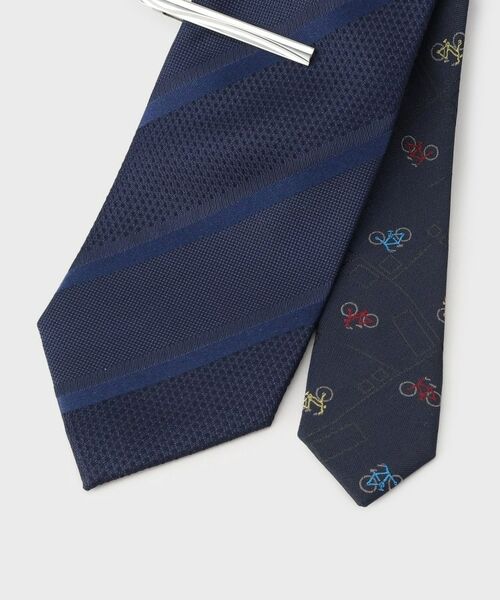 TAKEO KIKUCHI / タケオキクチ ネクタイ | 【BOXセット】クラシックシャドーストライプ ネクタイ＆タイバー | 詳細12