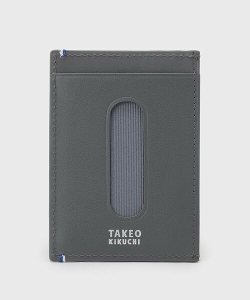 TAKEO KIKUCHI / タケオキクチ 服飾雑貨 | 水シボレザー単パスケース（チャコールグレー(013)）