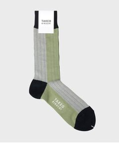 カラーブロック クルーソックス