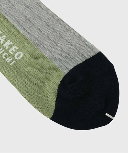 TAKEO KIKUCHI / タケオキクチ ソックス | カラーブロック クルーソックス | 詳細2