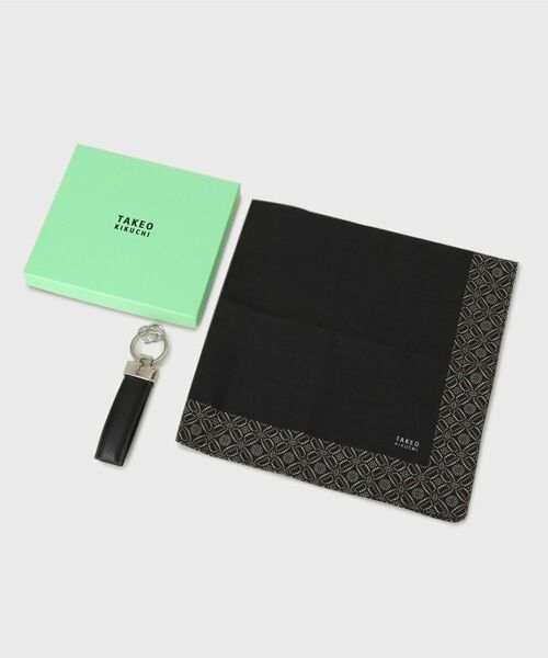 TAKEO KIKUCHI / タケオキクチ 服飾雑貨 | ハンカチキーホルダーセット（ブラック(119)）