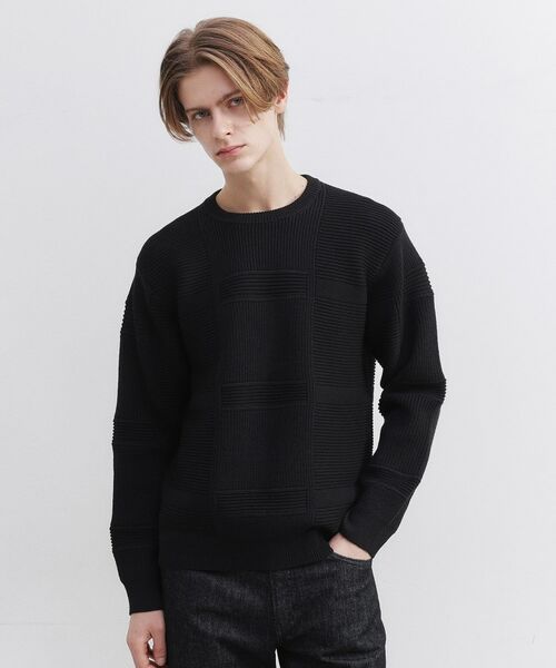 TAKEO KIKUCHI / タケオキクチ ニット・セーター | 畦編みチェック プルオーバーニット | 詳細11