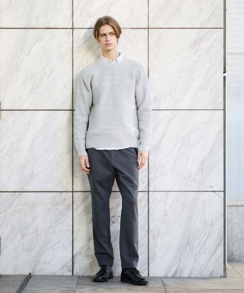 TAKEO KIKUCHI / タケオキクチ ニット・セーター | 畦編みチェック プルオーバーニット | 詳細2