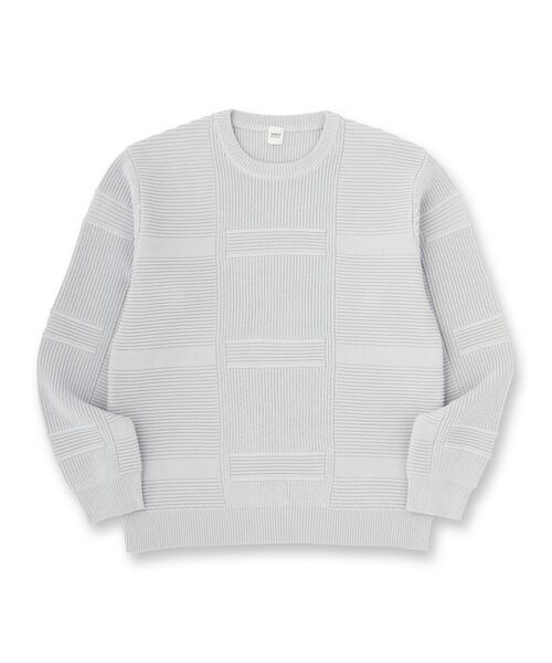 TAKEO KIKUCHI / タケオキクチ ニット・セーター | 畦編みチェック プルオーバーニット | 詳細3