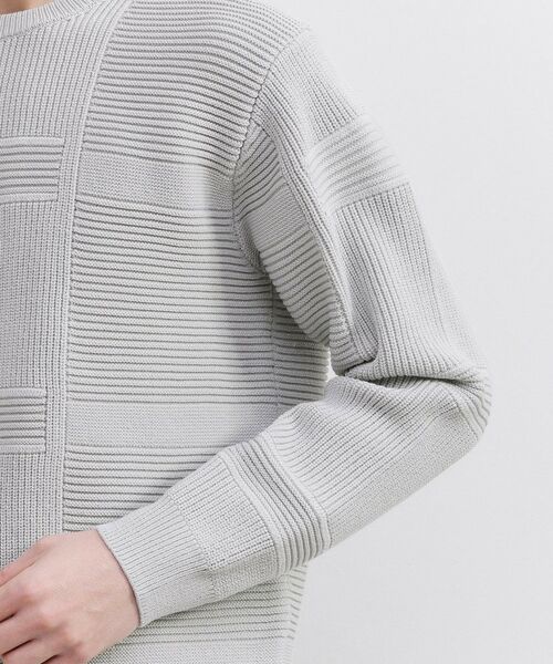 TAKEO KIKUCHI / タケオキクチ ニット・セーター | 畦編みチェック プルオーバーニット | 詳細8