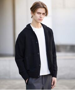 TAKEO KIKUCHI / タケオキクチ カーディガン・ボレロ | 畦編みチェック ニットカーディガン