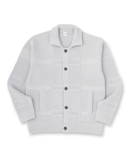 TAKEO KIKUCHI / タケオキクチ カーディガン・ボレロ | 畦編みチェック ニットカーディガン | 詳細1