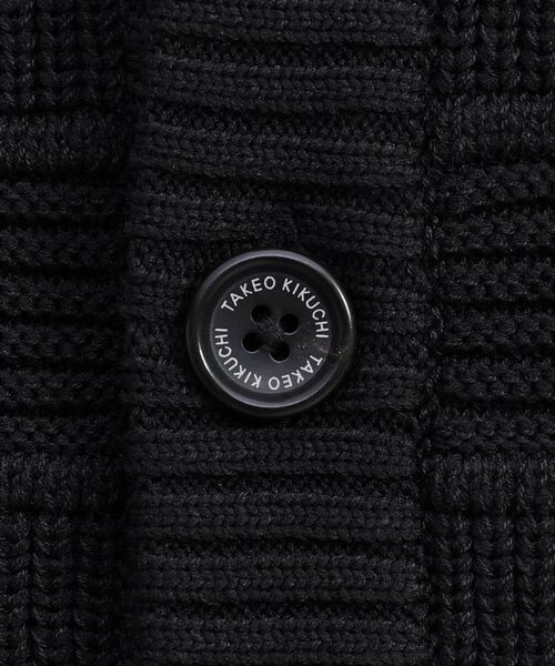 TAKEO KIKUCHI / タケオキクチ カーディガン・ボレロ | 畦編みチェック ニットカーディガン | 詳細11