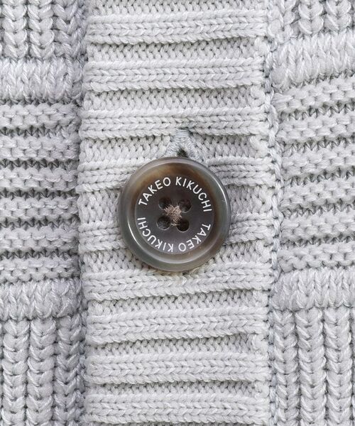 TAKEO KIKUCHI / タケオキクチ カーディガン・ボレロ | 畦編みチェック ニットカーディガン | 詳細15