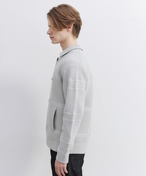 TAKEO KIKUCHI / タケオキクチ カーディガン・ボレロ | 畦編みチェック ニットカーディガン | 詳細3