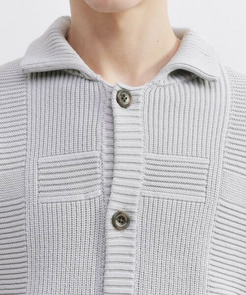TAKEO KIKUCHI / タケオキクチ カーディガン・ボレロ | 畦編みチェック ニットカーディガン | 詳細5