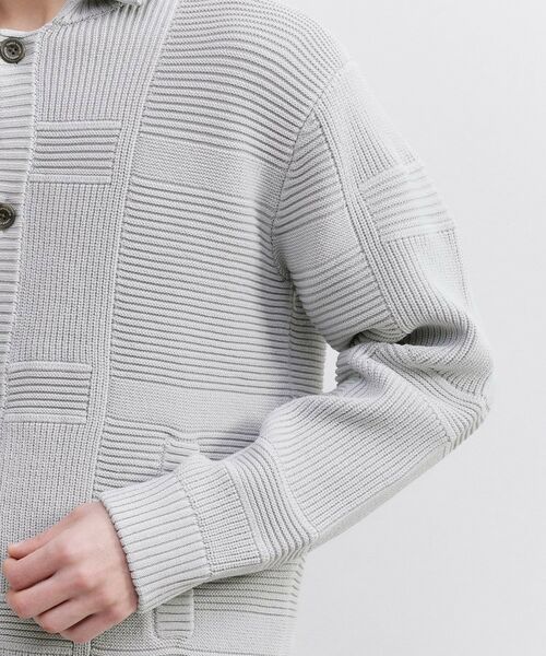 TAKEO KIKUCHI / タケオキクチ カーディガン・ボレロ | 畦編みチェック ニットカーディガン | 詳細6