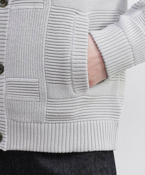 TAKEO KIKUCHI / タケオキクチ カーディガン・ボレロ | 畦編みチェック ニットカーディガン | 詳細7