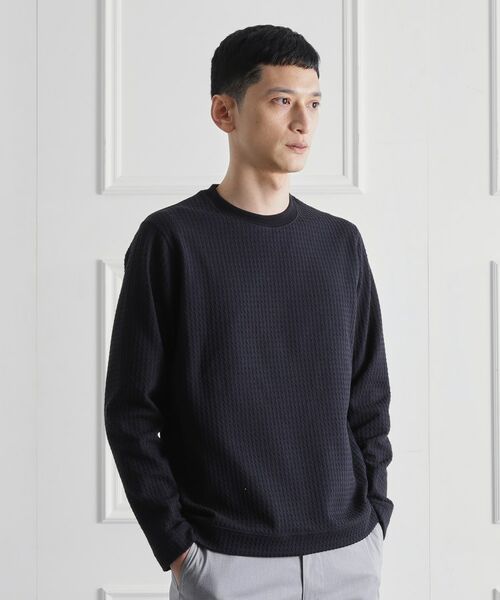 TAKEO KIKUCHI / タケオキクチ カットソー | 千鳥柄 ストレッチ プルオーバー | 詳細12