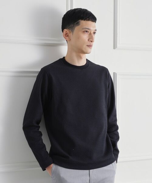 TAKEO KIKUCHI / タケオキクチ カットソー | 千鳥柄 ストレッチ プルオーバー | 詳細13