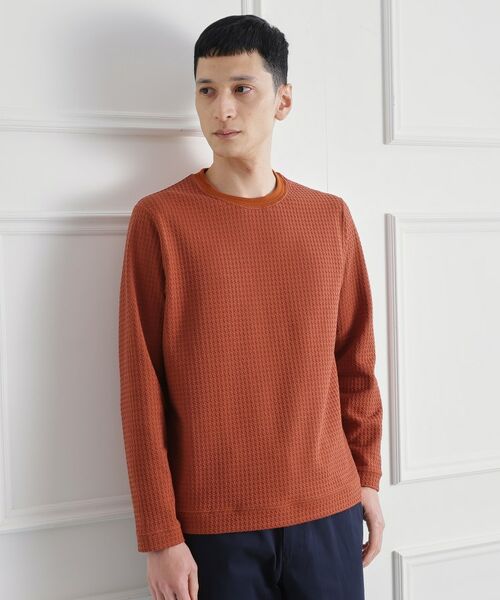 TAKEO KIKUCHI / タケオキクチ カットソー | 千鳥柄 ストレッチ プルオーバー | 詳細17