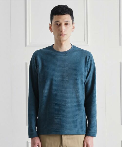 TAKEO KIKUCHI / タケオキクチ カットソー | 千鳥柄 ストレッチ プルオーバー | 詳細2