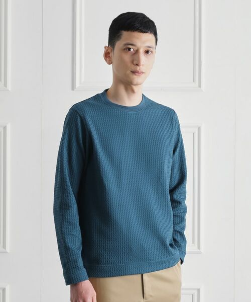 TAKEO KIKUCHI / タケオキクチ カットソー | 千鳥柄 ストレッチ プルオーバー | 詳細21