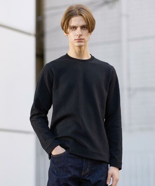 TAKEO KIKUCHI / タケオキクチ カットソー | 千鳥柄 ストレッチ プルオーバー | 詳細24