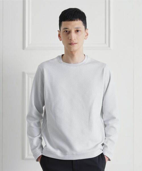 TAKEO KIKUCHI / タケオキクチ カットソー | 千鳥柄 ストレッチ プルオーバー | 詳細8