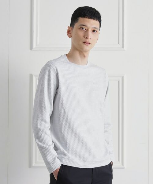 TAKEO KIKUCHI / タケオキクチ カットソー | 千鳥柄 ストレッチ プルオーバー | 詳細9