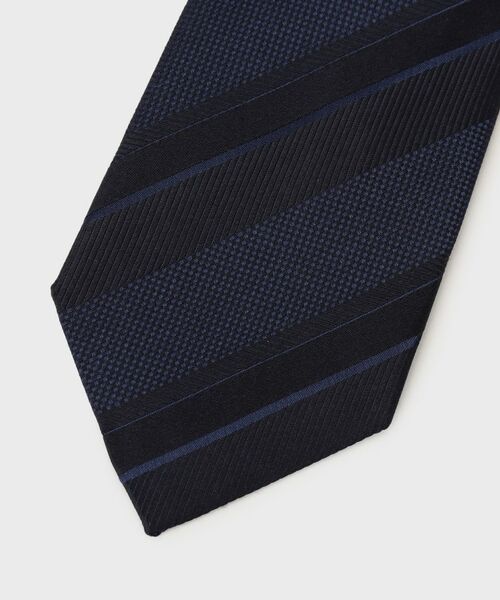 TAKEO KIKUCHI / タケオキクチ ネクタイ | 【BOXセット】ジェントルマンストライプ ネクタイ×眼鏡型タイバー | 詳細3