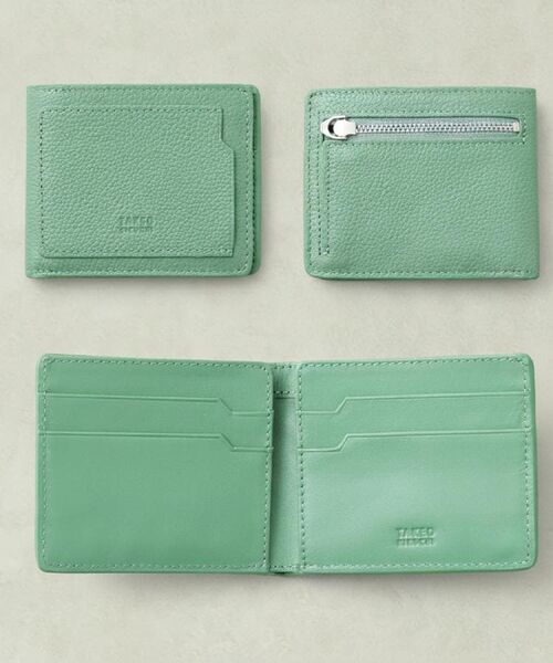 TAKEO KIKUCHI / タケオキクチ 財布・コインケース・マネークリップ | 【スリムな2つ折り】カラードスリムスマートウォレット（ライトグリーン(020)）