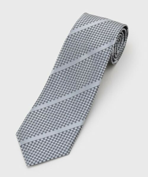 TAKEO KIKUCHI / タケオキクチ ネクタイ | タンザワシルク タッサーバスケット（シルバー(306)）