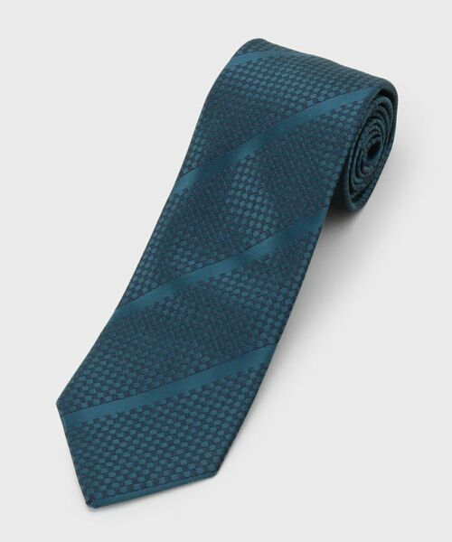 TAKEO KIKUCHI / タケオキクチ ネクタイ | タンザワシルク タッサーバスケット（グリーン(322)）