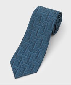 TAKEO KIKUCHI / タケオキクチ ネクタイ | フィラメントシルク 網代文様シャドーストライプネクタイ