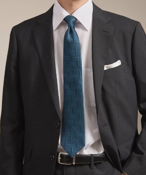 TAKEO KIKUCHI / タケオキクチ ネクタイ | フィラメントシルク 網代文様シャドーストライプネクタイ | 詳細10