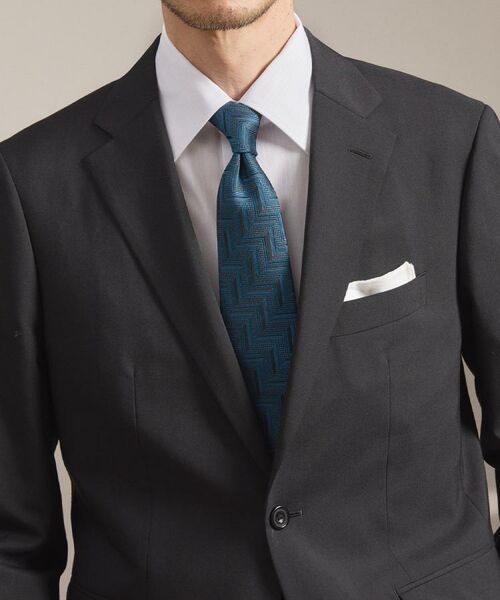 TAKEO KIKUCHI / タケオキクチ ネクタイ | フィラメントシルク 網代文様シャドーストライプネクタイ | 詳細11