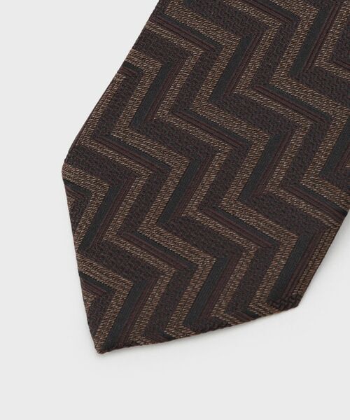 TAKEO KIKUCHI / タケオキクチ ネクタイ | フィラメントシルク 網代文様シャドーストライプネクタイ | 詳細2