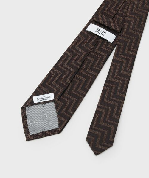 TAKEO KIKUCHI / タケオキクチ ネクタイ | フィラメントシルク 網代文様シャドーストライプネクタイ | 詳細3