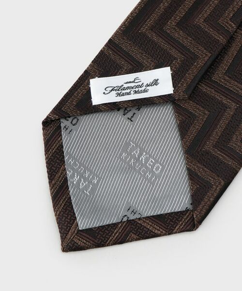 TAKEO KIKUCHI / タケオキクチ ネクタイ | フィラメントシルク 網代文様シャドーストライプネクタイ | 詳細4
