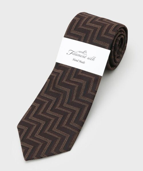 TAKEO KIKUCHI / タケオキクチ ネクタイ | フィラメントシルク 網代文様シャドーストライプネクタイ | 詳細6