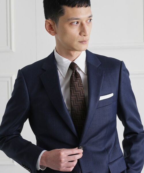 TAKEO KIKUCHI / タケオキクチ ネクタイ | フィラメントシルク 網代文様シャドーストライプネクタイ | 詳細7