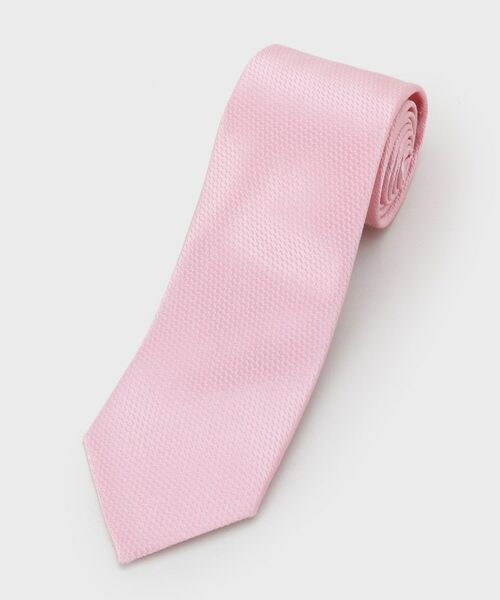 TAKEO KIKUCHI / タケオキクチ ネクタイ | ソフトツイスト バスケットムジネクタイ（ピンク(072)）