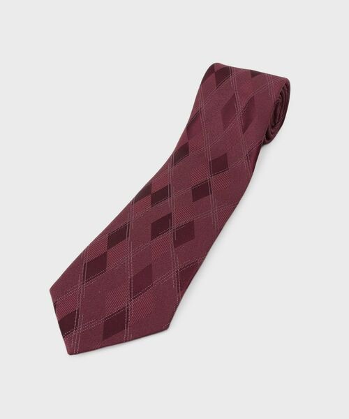 TAKEO KIKUCHI / タケオキクチ ネクタイ | 【縁起の良いネクタイ】PNJシャドーアーガイル（ボルドー(264)）
