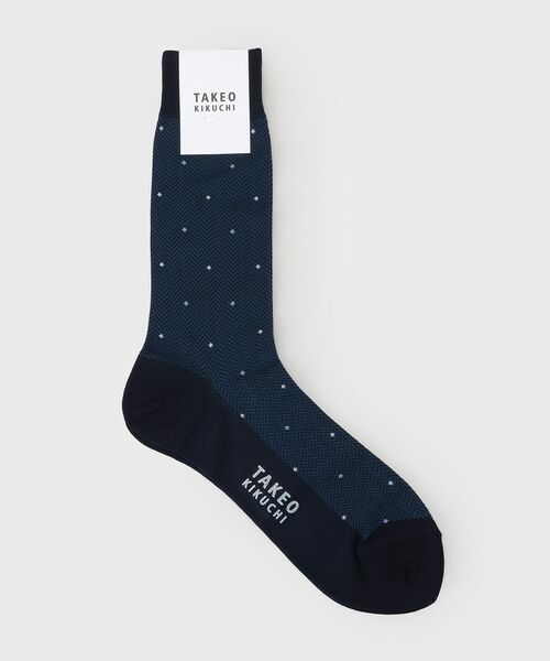 TAKEO KIKUCHI / タケオキクチ ソックス | へリンボン小花ドレスソックス | 詳細1