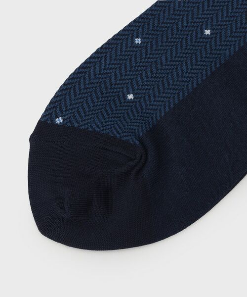 TAKEO KIKUCHI / タケオキクチ ソックス | へリンボン小花ドレスソックス | 詳細2