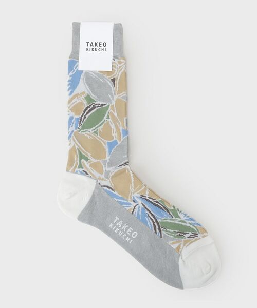 TAKEO KIKUCHI / タケオキクチ ソックス | カカオ柄ソックス（ホワイト(001)）