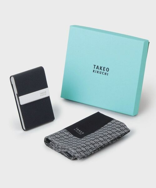 TAKEO KIKUCHI / タケオキクチ 服飾雑貨 | ハンカチ名刺入れセット（ブラック(019)）